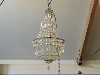 Lot 212 - A gilt brass and glass lustre electrolier