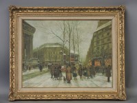 Lot 321 - Follower of Eugene Galien-Laloue
A PARISIAN STREET SCENE IN WINTER
Bears signature