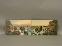 Lot 328 - M... C... Hider (19th century)
WAVES CRASHING AGAINST THE COAST
A pair