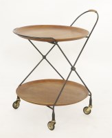 Lot 603 - A Swedish teak two-tier folding trolley