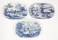 Lot 42 - Three pottery Drainers