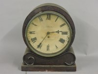 Lot 530 - An early Victorian stained pine mantel clock