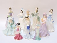Lot 267 - Ten various Coalport and Royal Doulton figures