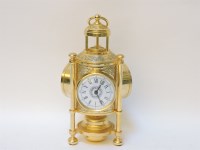 Lot 98 - A modern three dial desk clock/barometer