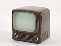 Lot 295 - A Bush no 62 brown bakelite 12in screen television set