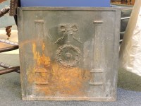 Lot 450A - A large cast iron fire back
