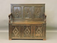 Lot 403 - An 18th century and later box base settee