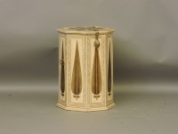 Lot 460 - A Moorish octagonal painted laundry box