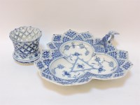 Lot 81 - A Royal Copenhagen pierced trefoil dish
