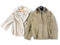 Lot 152A - A leather bomber jacket
