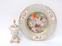 Lot 162 - A Stevenson & Hancock Derby porcelain cabinet plate