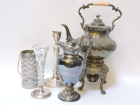 Lot 200 - A large Victorian silver plated spirit kettle on stand