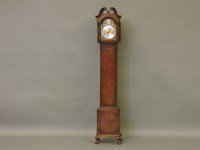 Lot 505 - A reproduction burr walnut grandmother clock