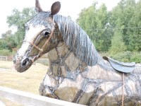 Lot 538 - An almost life size welded metal sculpture