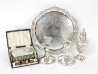 Lot 64 - A silver sugar caster