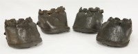Lot 132 - A rare set of four leather grass shoes