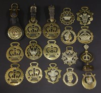Lot 141 - Seventeen royal commemorative horse brasses