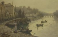 Lot 172 - Herbert E Butler (1861-1931)
FISHERMEN LEAVING POLPERRO;
FISHERMEN RETURNING TO POLPERRO
A pair