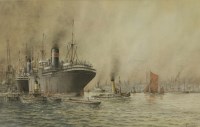 Lot 175 - J... Millington (early 20th century)
SHIPPING ON THE THAMES AT GREENWICH
Signed l.r.