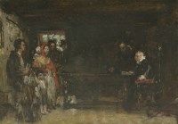 Lot 243 - Charles West Cope (1817-1890)
THE VAGRANTS - A SKETCH
Oil on board
11 x 16cm