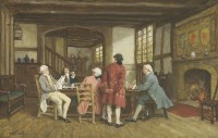 Lot 244 - Frank Moss Bennett (1874-1953)
AN AMICABLE DISCUSSION
Signed l.l.