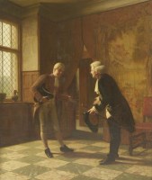 Lot 252 - Edwin Hughes (1842-1922)
THE GREETING
Signed and dated 1884 l.l.