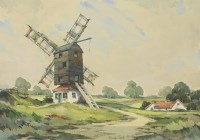 Lot 199 - Kenneth Steel (1906-1973)
'LINCOLNSHIRE WINDMILL'
Signed l.c.