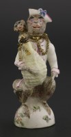 Lot 30 - A Chelsea gold-mounted porcelain double scent bottle