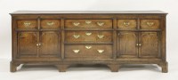 Lot 455 - A George III oak dresser base