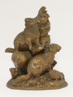 Lot 84 - A Black Forest carved centrepiece or lamp stand