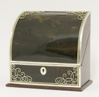 Lot 89 - A silver and tortoiseshell desk set