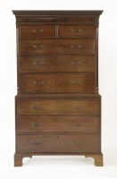 Lot 436 - A George III mahogany chest on chest