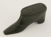 Lot 97 - A commemorative treen snuff box