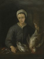 Lot 217 - Follower of Gabriel Metsu
A WOMAN PREPARING GAME;
A WOMAN PREPARING VEGETABLES
A pair