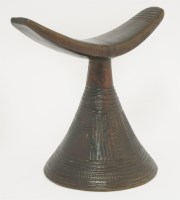 Lot 100 - An Ethiopian hardwood headrest