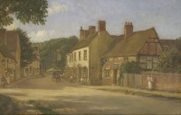 Lot 251 - Alfred Kedington Morgan (late 19th century)
VIEW IN THE VILLAGE OF WOOLHAMPTON;
VIEW OF THE ANGEL INN
A pair