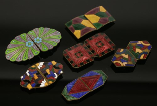 Lot 14 - A collection of Art Deco gilt metal buckles
