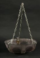 Lot 156 - A French amethyst glass plafonnier