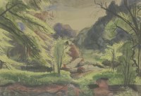 Lot 321 - John Farleigh (1900-1965)
'FELLED TREES'
Signed l.r.