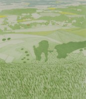 Lot 208 - John Brunsdon (1933-2014)
'STUBBLE BURNING';
'VIEW FROM HOME BROW'
Two coloured aquatints