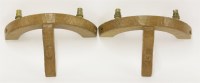 Lot 88 - A pair of oak Robert 'Mouseman' Thompson twin wall lights