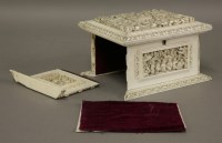 Lot 190 - An ivory Casket
