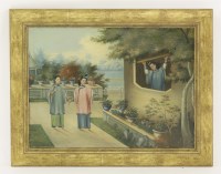 Lot 267 - A pair of Canton School Oil Paintings
