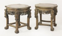 Lot 294 - A pair of carved Vase Stands
