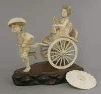Lot 572 - An ivory jinrikisha