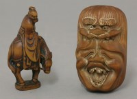 Lot 383 - A wood Netsuke