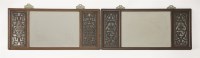 Lot 296 - Two wall-mounted Mirrors within carved hongmu frames