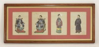 Lot 269 - A set of eight pith paper gouache Paintings