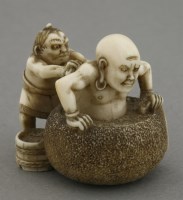 Lot 374 - An fine ivory Netsuke