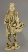 Lot 384 - A sectional walrus ivory Gardener